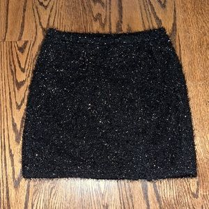 Vero Moda Black Sparkling Tinsel Mini Skirt